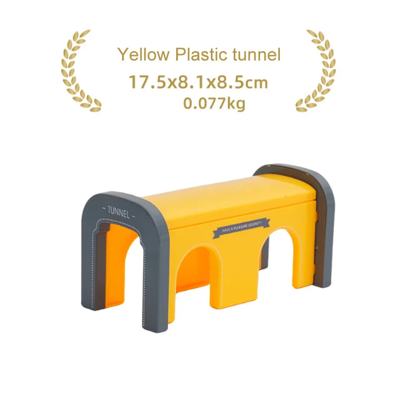 New Wooden Train Tracks Scene Accessories Mountain Tunnel Bridge Crane Tower Compatible ALL Brand Wooden Track Toys For Kids
