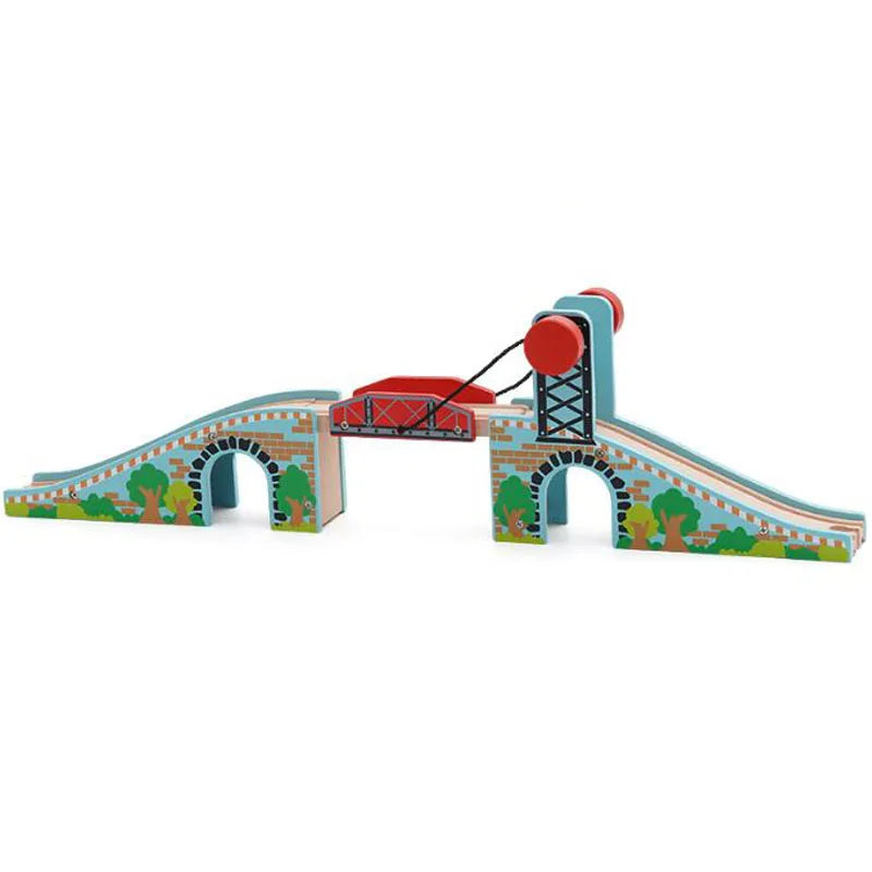 Wooden Train Track Set Accessories Track Expansion Part Wooden Railway Scene accessories Bridge Christmas Gift For Toddlers