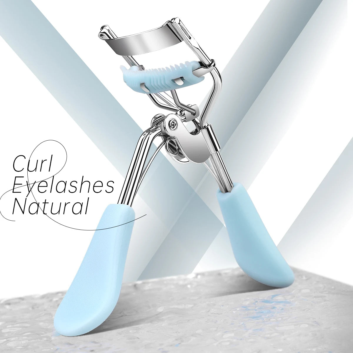 Stainless Steel Eyelash Curler with Comb - Professional Lash Curling Tool