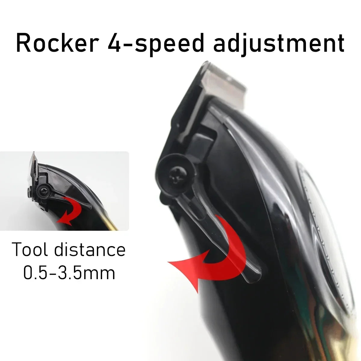 Kemei KM-1767 Magnetic Motor Professiona Men's Hair Clipper Ceramic DLC Blade Haircut Machine LCD Display Hair Trimmer 9000RPM