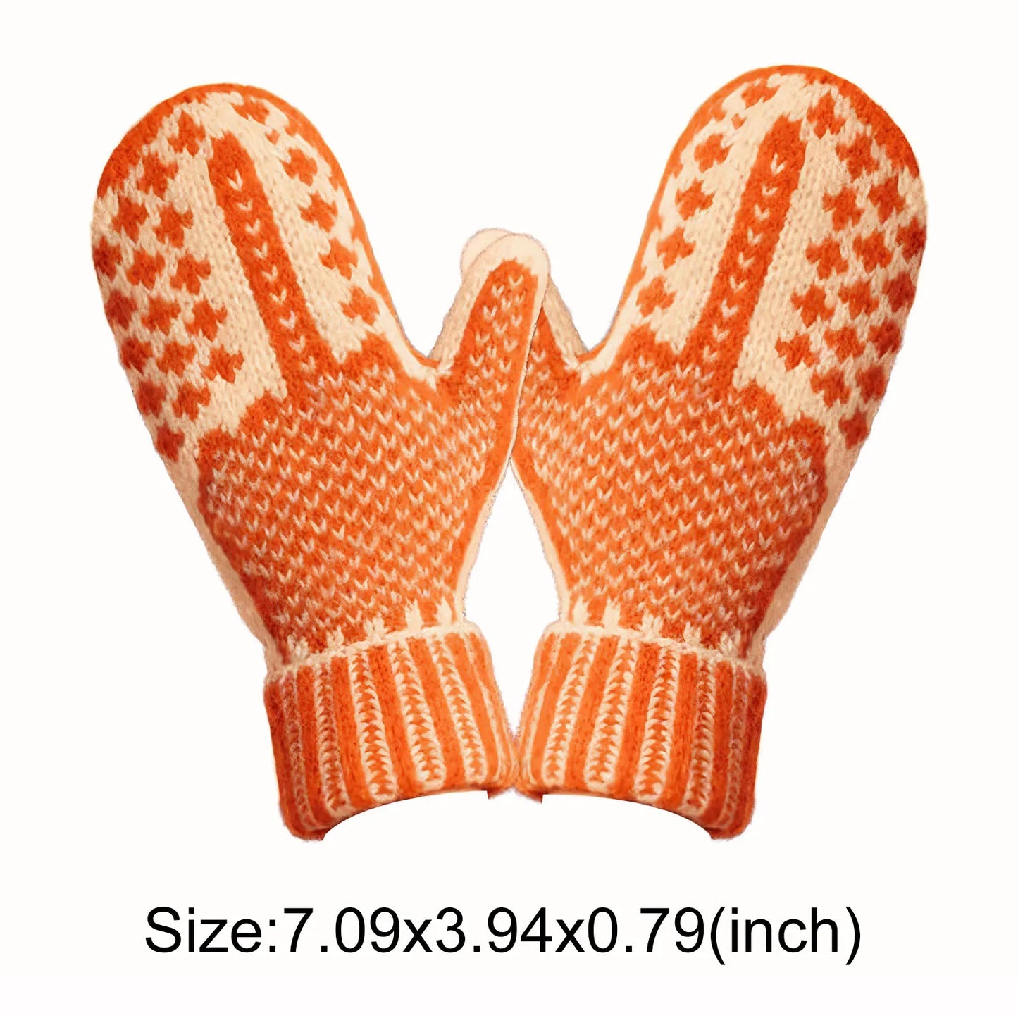 Knitted The Naughty List Mittens Hidden Middle Finger Winter Thermal Mittens for Ski Cycling Running Outdoor Activities