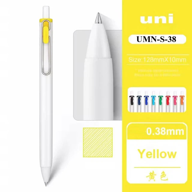 1Pc UNI Uniball ONE Gel Pen UMN-S-38 0.38mm Thick Ink Black Technology Small Thick Core Quick Drying Smooth Writing School Suppl