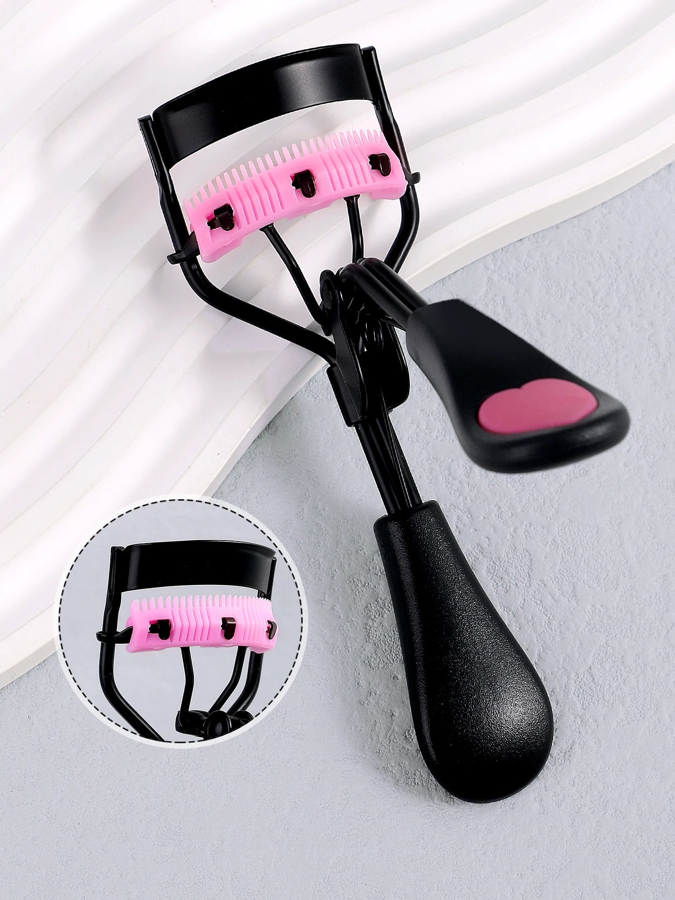 Stainless Steel Eyelash Curler with Comb - Professional Lash Curling Tool