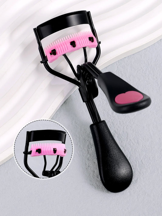 Stainless Steel Eyelash Curler with Comb - Professional Lash Curling Tool