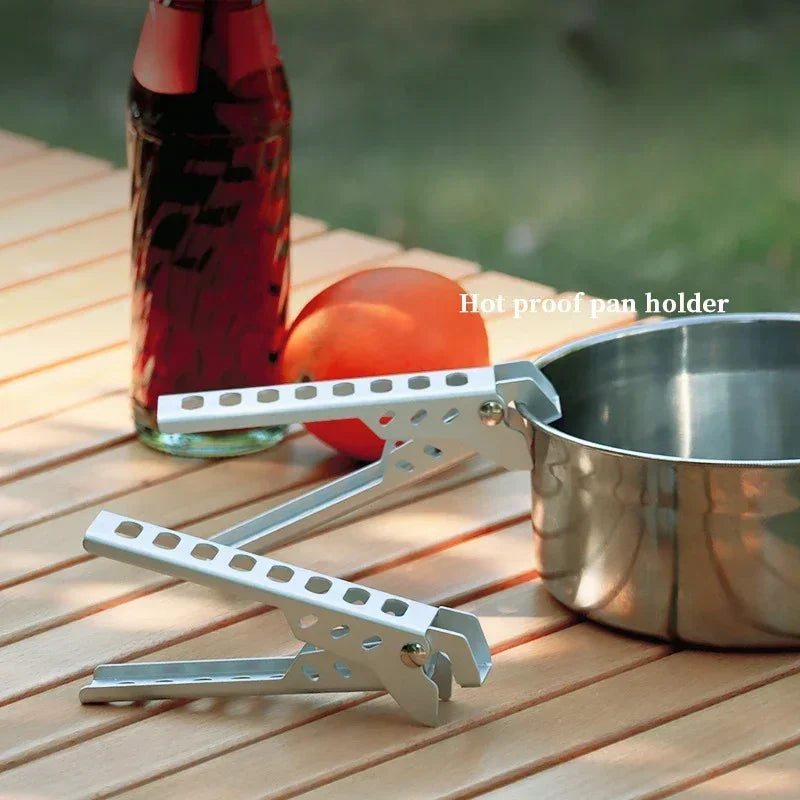 Outdoor  Pot Clips Anti-Scald Pan Bowl Gripper Hiking Cooking Picnic Barbecue Cookware Anti-hot Handle Holder Clip Clamp