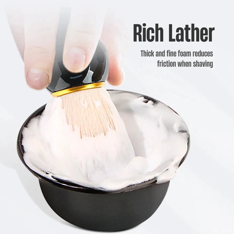 Professional Shaving Brush Set 1/2/3Pcs 3-in-1 Men Shaving Kit with Shaving Bowl & Shaving Stand Ideal Father's Day Gift