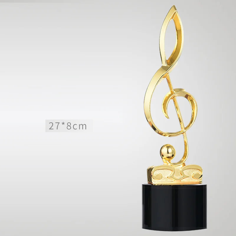 Creative Music and Singing Trophy, Metal Microphone Award, Excellent Employees Competition Souvenir, Custom Home Decoration, 1Pc