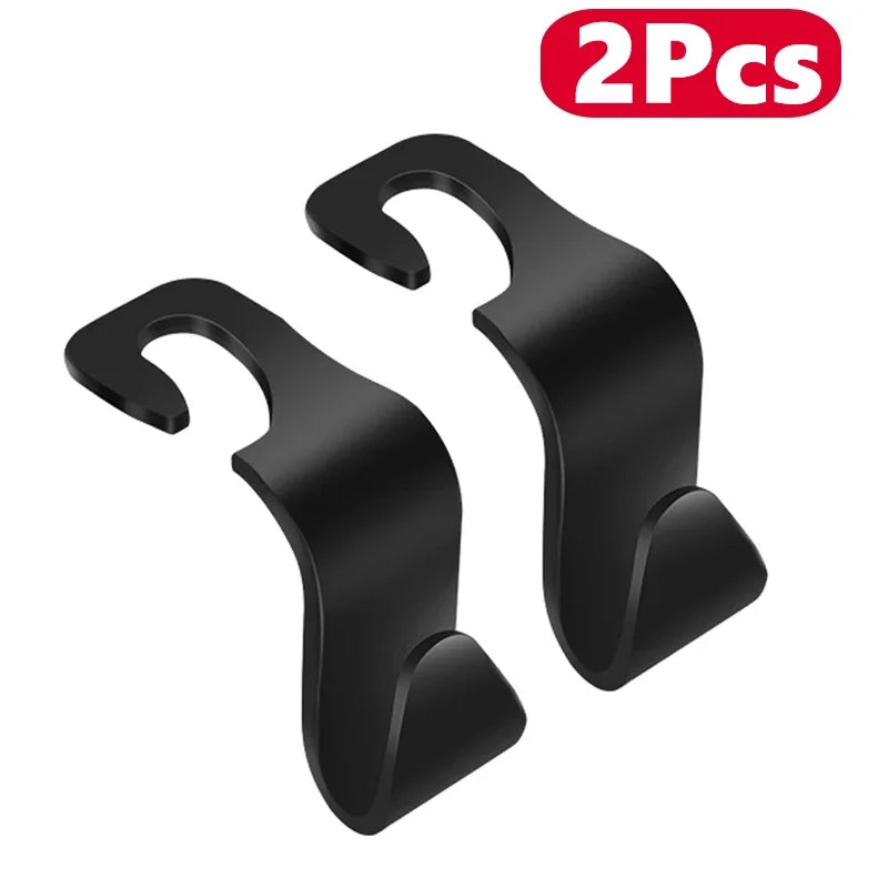 Car Headrest Hooks - 4-Pack Premium Organizer Hangers for Bags & Storage
