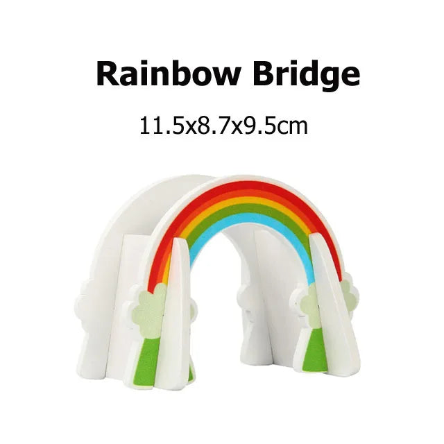 Kids Railway Toys Wooden Train Track All Kinds of Bridge Track Accessories fit for Biro Wood Tracks Toys for Children Gift