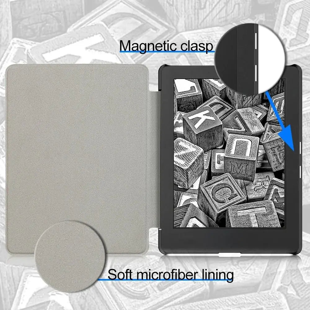 For Kobo Aura H2O Edition 2 Smart Case 6.8 inch eReader Cover Ultra Slim PU Leather Funda Auto Wake/Sleep Protective Shell
