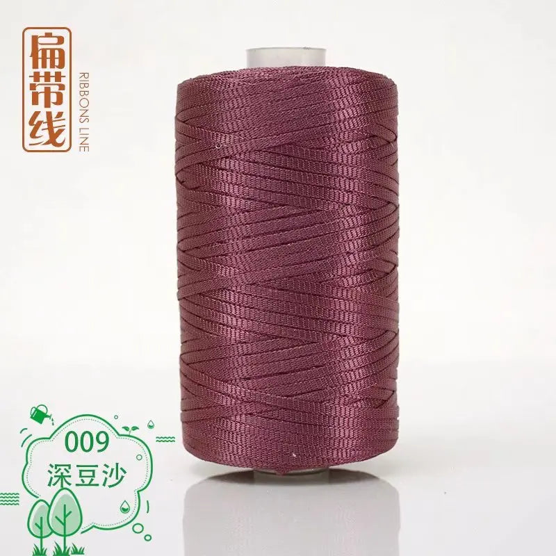 Flat line ice silk ice hemp bright silk hollow light body line summer sun hat hand-woven diy hook bag slipper cushion