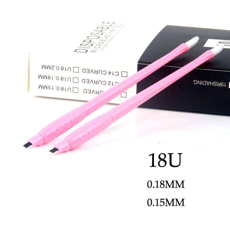 Professional Microblading Eyebrow Pen Set - 18U Blade (10 Pack)