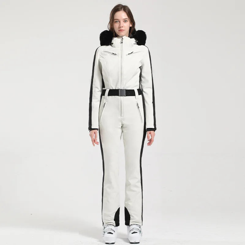 Ski Suit for Women, Jumpsuit, Thermal, Thicken, Waterproof, Windproof, Outdoor Sport Wear, Snowboard, Mountain, New, Winter