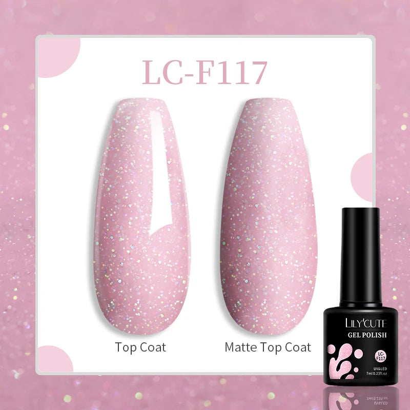 LILYCUTE Professional Gel Nail Polish - 7ml Long-Lasting UV/LED Nail Varnish