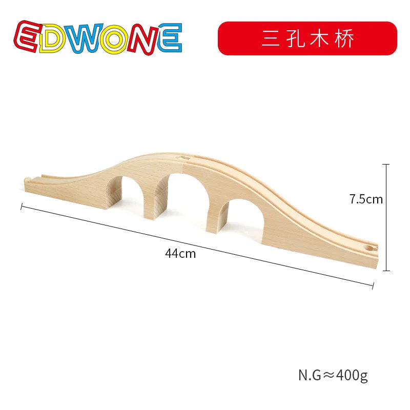 Wooden Train Track Accessories Wood Railway Track Train Station Bridge Tunnel Compatible All Brands Wooden Track Toys