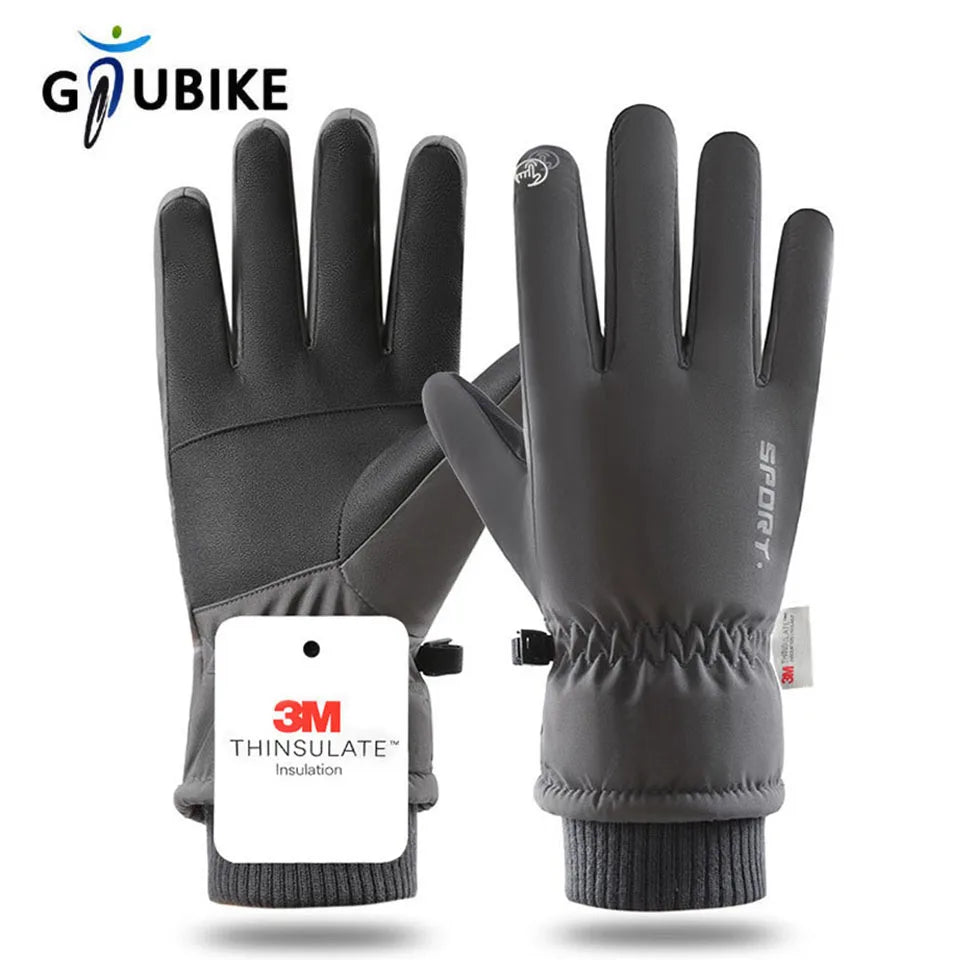 GTUBIKE 1 Pair Winter Men Women Gloves TouchScreen Waterproof Windproof Gloves Outdoor Sports Warm Cycling Snow Ski Gloves