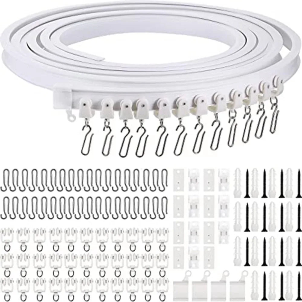 Curtain Track Silencer White Curtain Rail Plastic Curtains Visible Track