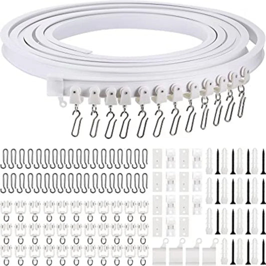 Curtain Track Silencer White Curtain Rail Plastic Curtains Visible Track
