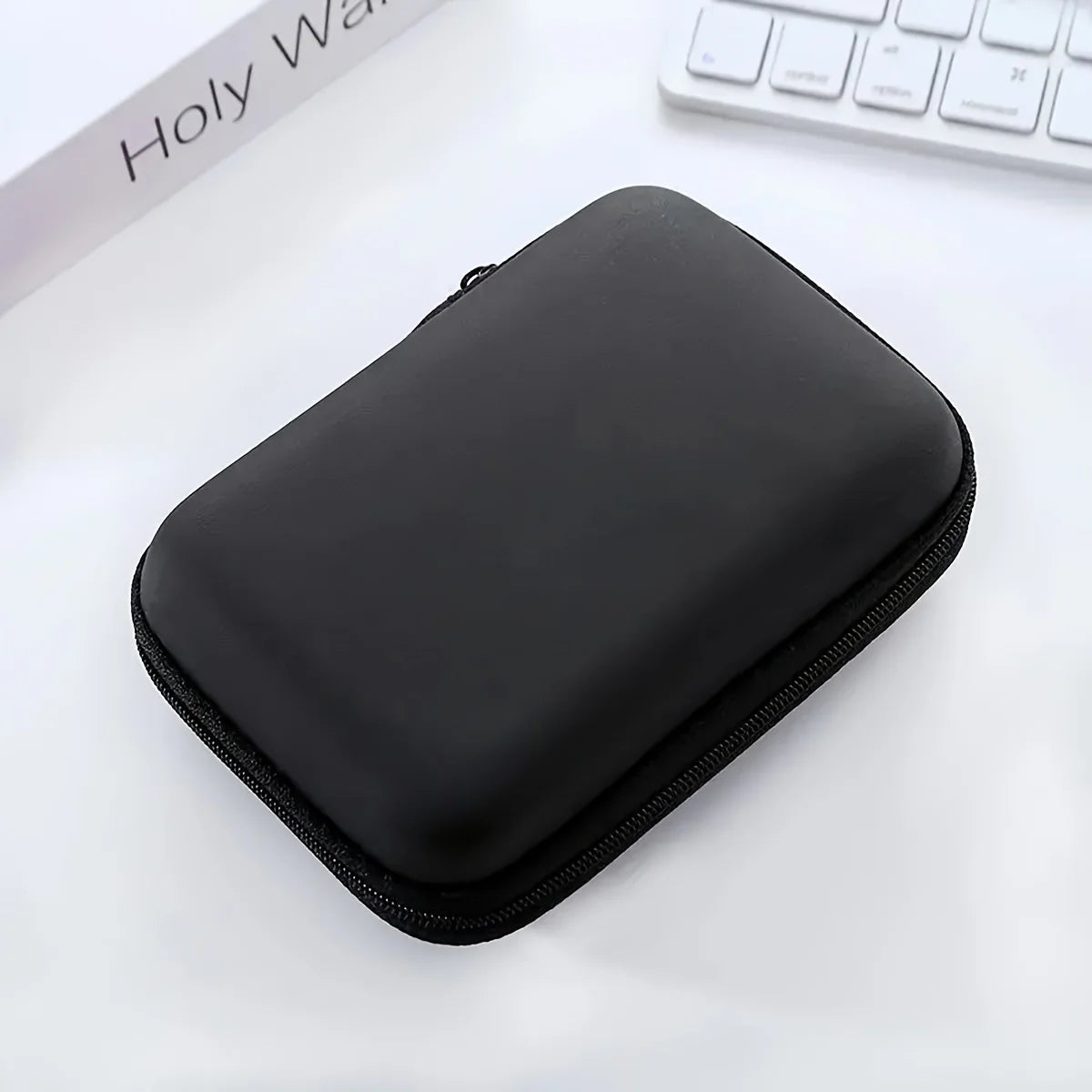 1pc Data Cable Charger Storage Bag, Portable Earphone Storage Box Drop-proof Zipper Bag
