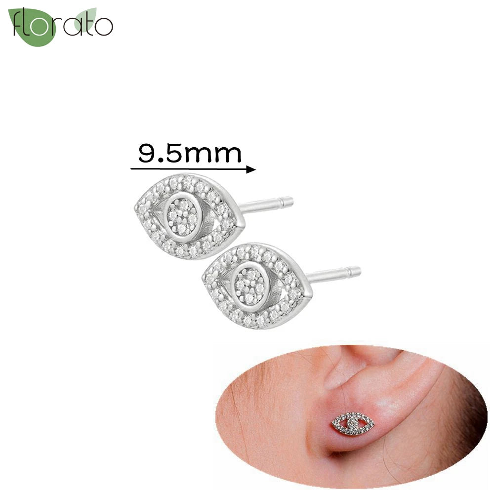 925 Silver Needle Exquisite Zircon Small Earrings Fashion Stud Earrings for Women Anti Allergy Cartilage Puncture Jewelry Gift
