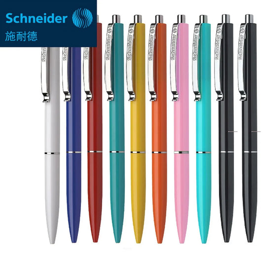 10PCS Schneider K15 Ballpoint Pens with Steel Clip,Smooth Black Blue Ink 0.5mm Waterproof Wtiring Pen Bussiness Office Supplies