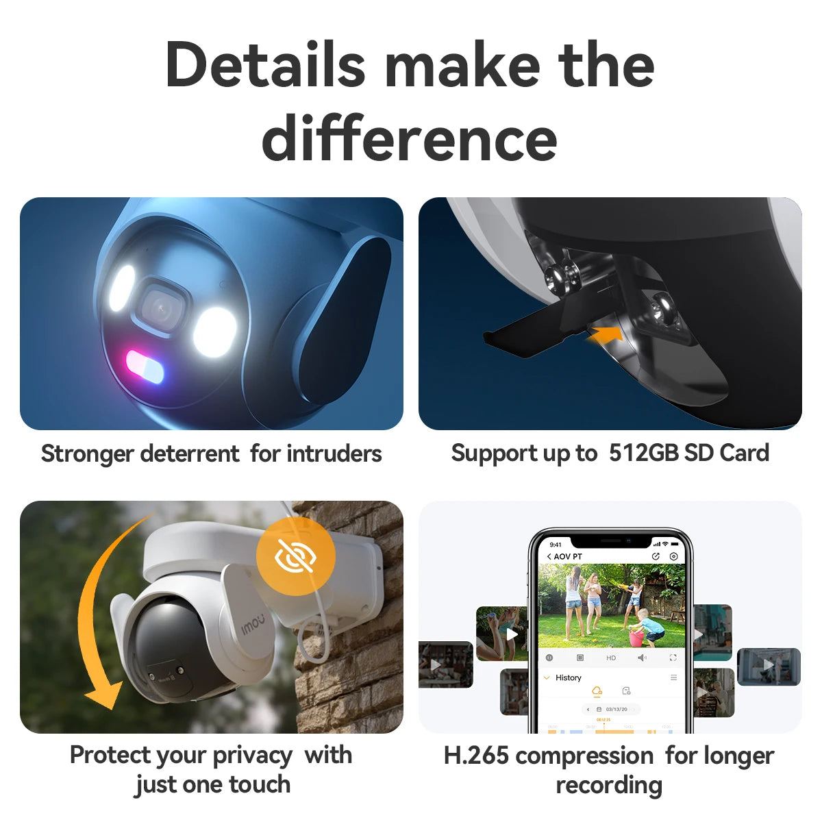 IMOU AOV PT 5MP Solar Security Camera - 360° PTZ 4G/WiFi Outdoor Camera with Auto Tracking