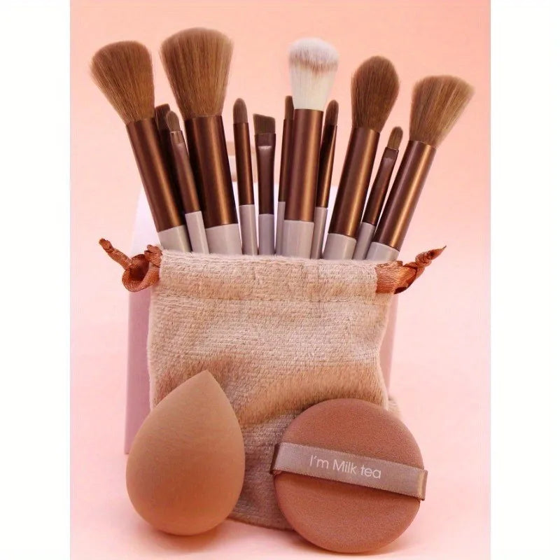 1/13/14/15PCS Professional Makeup Brush Set, Soft Synthetic Hair Foundation Powder Blush Eyeshadow Brushes, Complete Cosmetic Ma