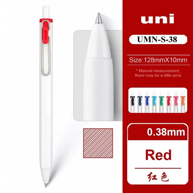 1Pc UNI Uniball ONE Gel Pen UMN-S-38 0.38mm Thick Ink Black Technology Small Thick Core Quick Drying Smooth Writing School Suppl