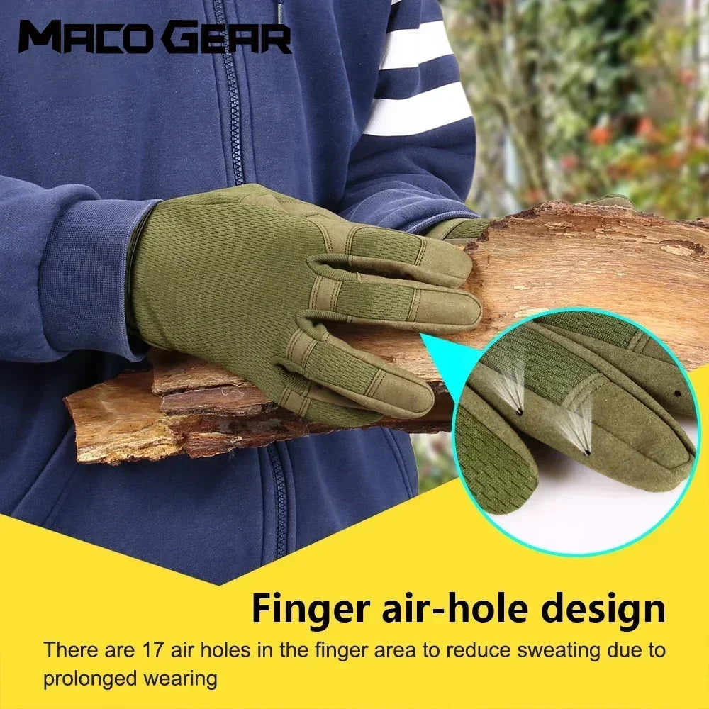 Outdoor Sports Tactical Gloves Training Climbing Shooting Hunting Cycling Ski Bicycle Riding MTB Road Bike Anti-skid Mittens Men