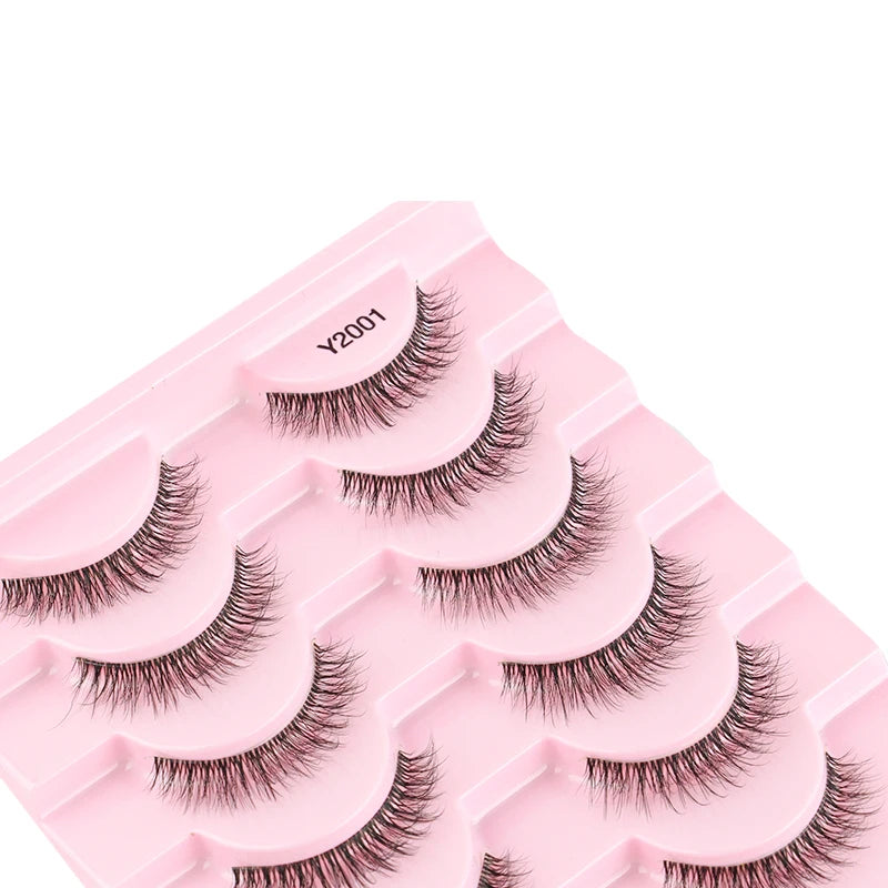 3/10Pairs Full False Eyelashes Natural Mink Lashes Dramatic Faux Cils Volume Eyelash Extension Fluffy Fake Eyelashes Makeup Tool