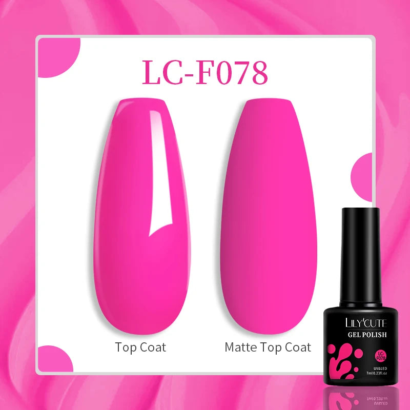 LILYCUTE Professional Gel Nail Polish - 7ml Long-Lasting UV/LED Nail Varnish