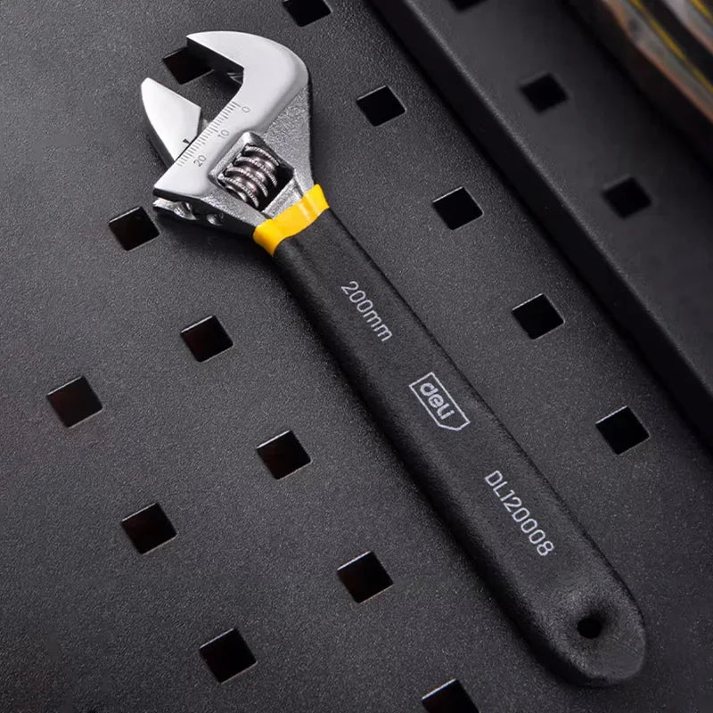 Premium Deli Adjustable Wrench - Carbon Steel Universal Spanner Tool