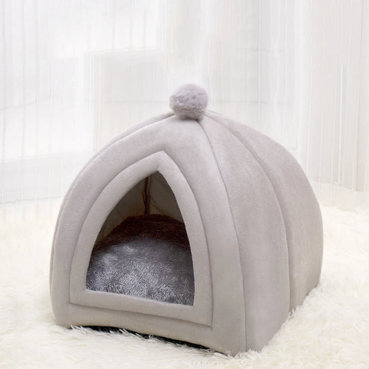 Cute Cat Bed Pet House Kitten Lounger Cushion Small Dog Tent Mat Washable Puppy Basket Cave Mat Soft for Cats House Bed Supplies