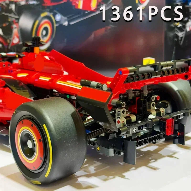 2025 New Technical 42207  40026 SF-24  F1 Red Sport Racing Car For Boys Holiday Gifts