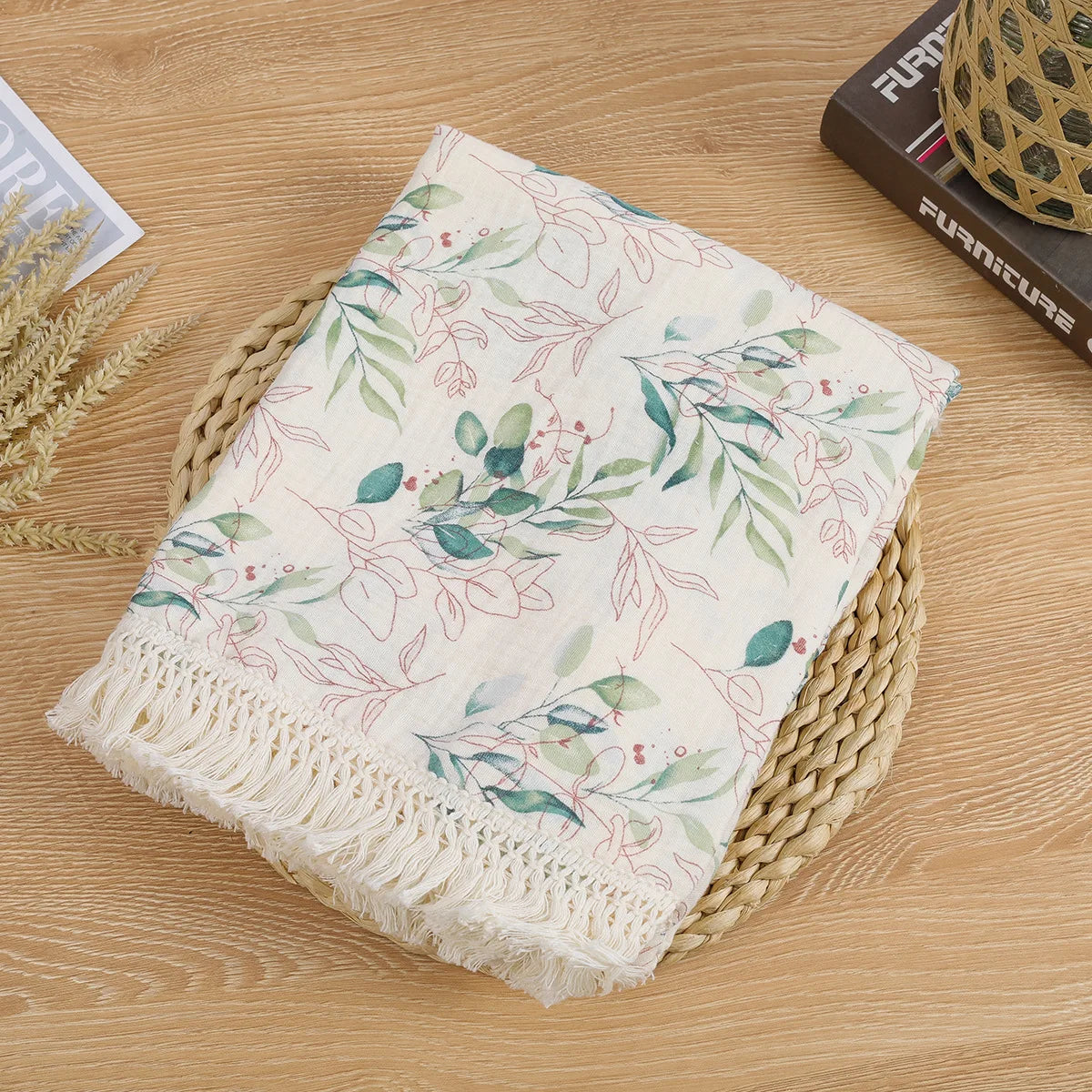 Premium Cotton Muslin Baby Blanket - Cute Bear Swaddle for Newborns