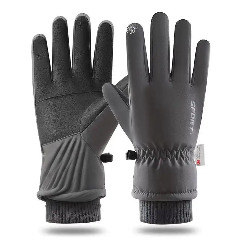 Winter men's gloves waterproof and cold-proof thickened outdoor cycling warm gloves winter fishing cycling ski gloves