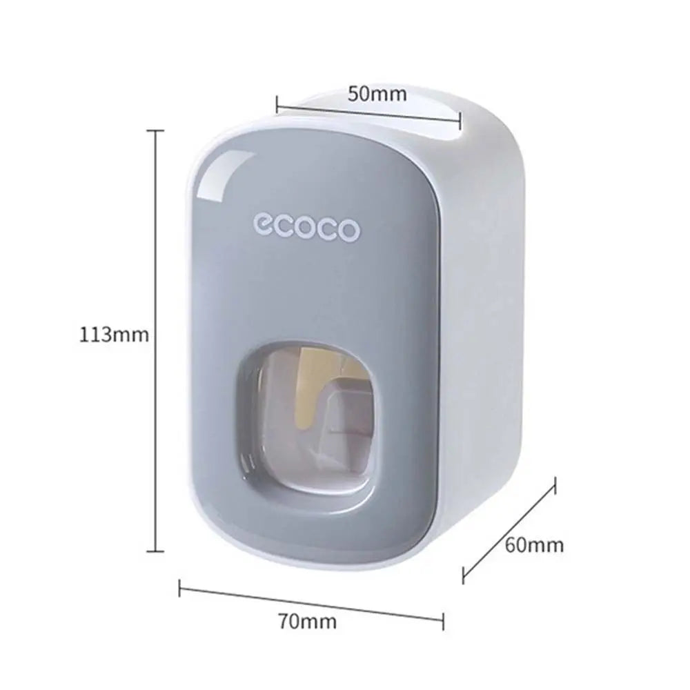 Wall-Mounted Automatic Toothbrush Holder & Toothpaste Dispenser