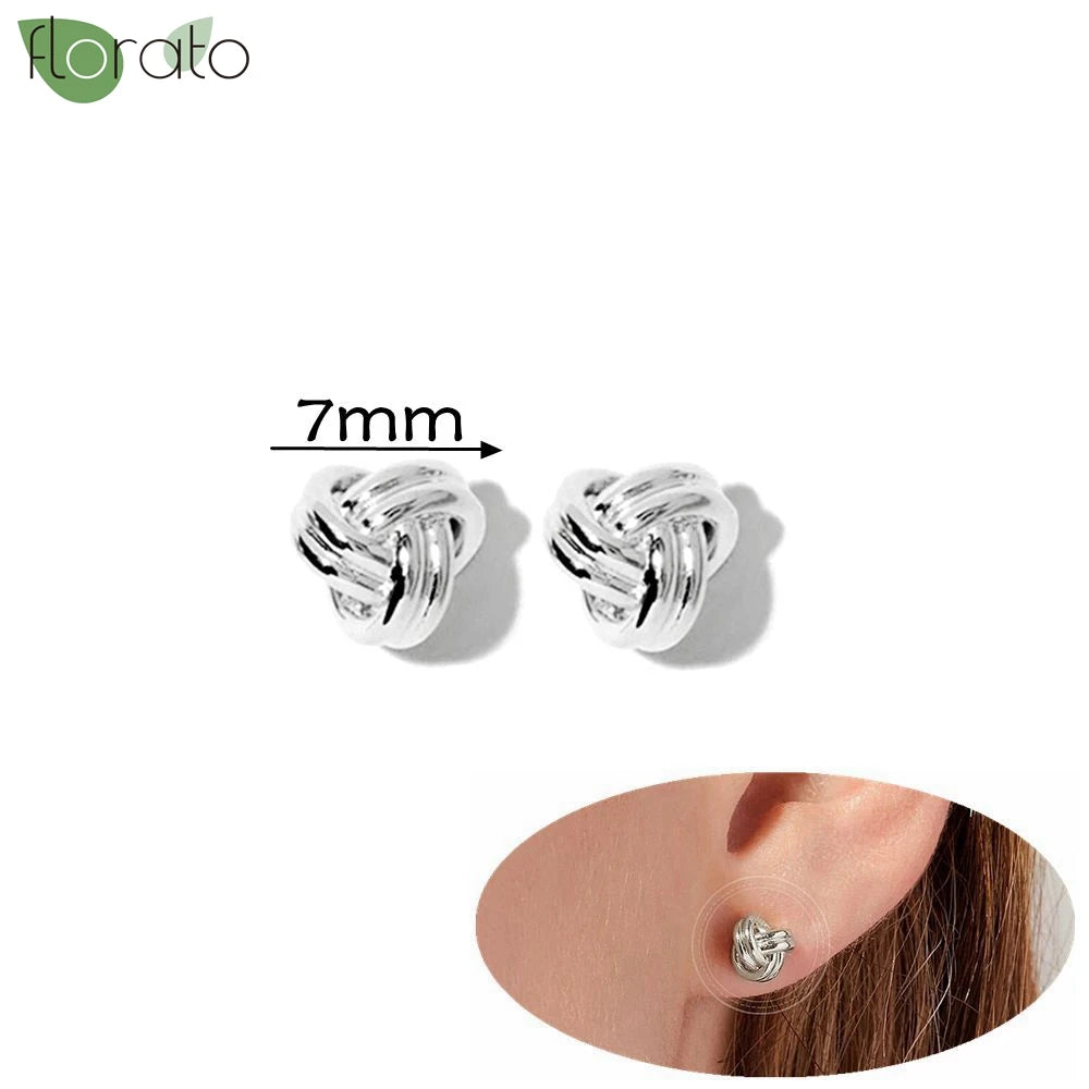 925 Silver Needle Exquisite Zircon Small Earrings Fashion Stud Earrings for Women Anti Allergy Cartilage Puncture Jewelry Gift