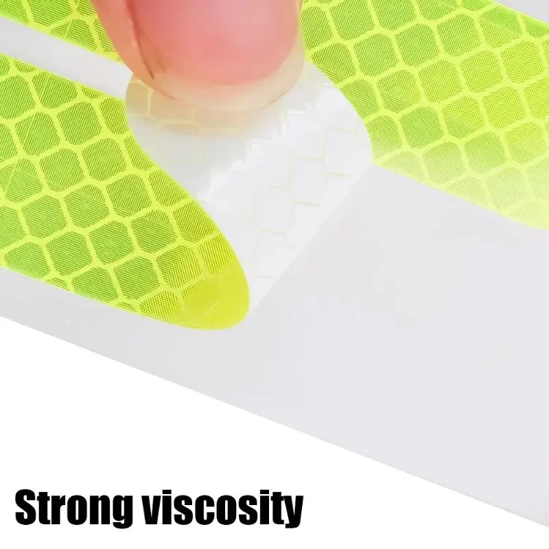 80-10PCS Car Helmet Safety Warning Reflective Sticker High Visibility Waterproof Tapes Auto Accessories for Night Walking Riding