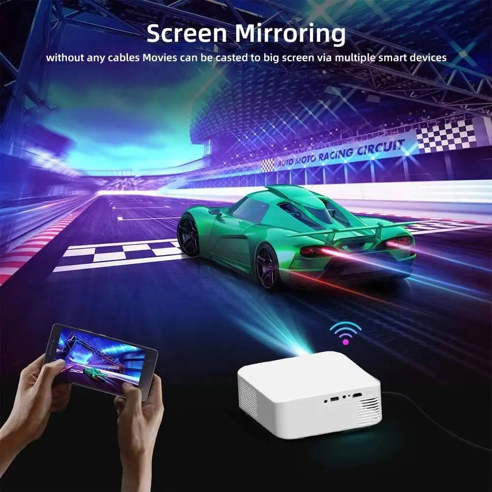 Touyinger L9 Full HD 1080P Mini Projector - 15000 Lumens 4K Home Theater Projector with Android