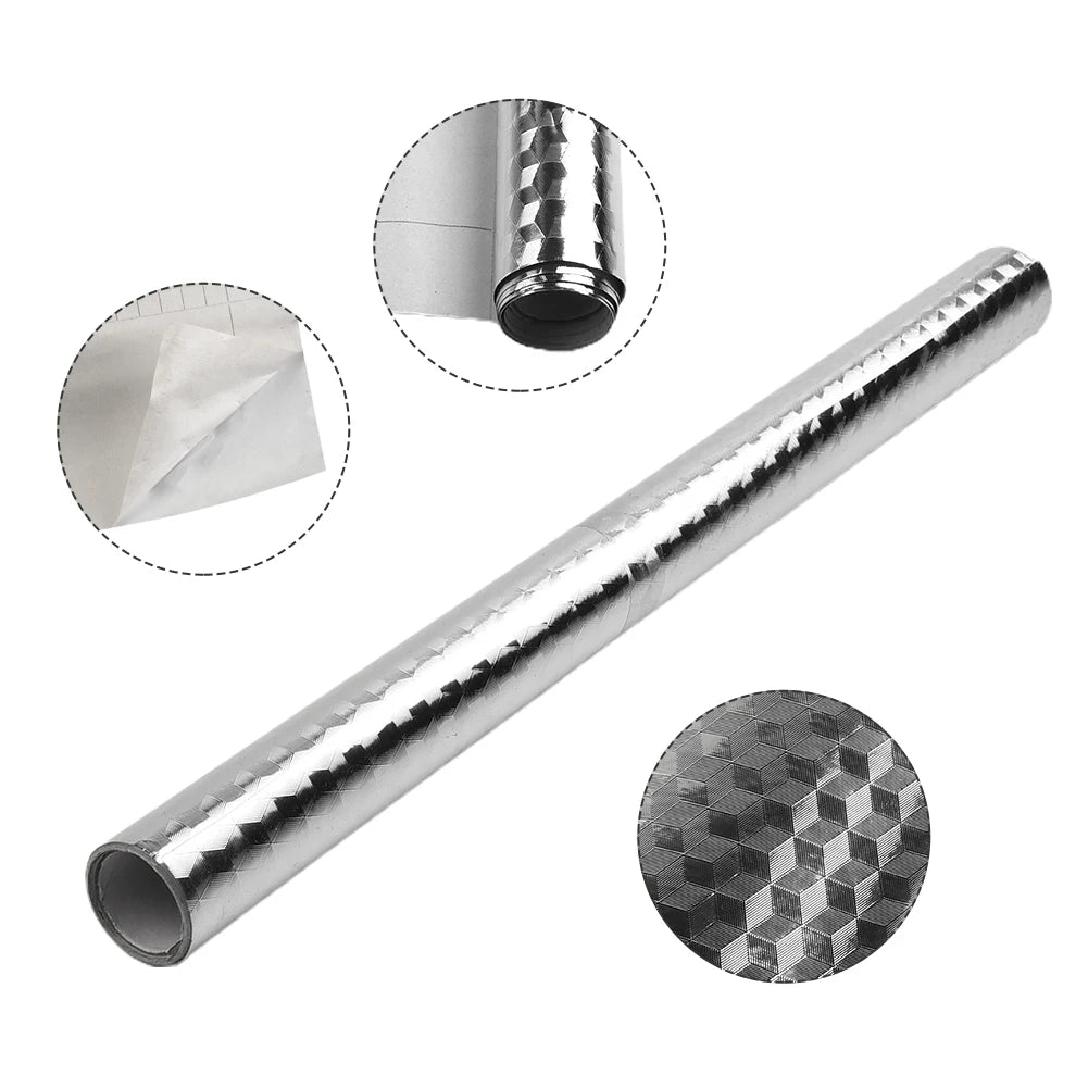 Kitchen Countertop Oil-proof Sticker Waterproof Aluminum Foil Self Adhesive High Temperature Waterproof Kitchen Stove Sticker
