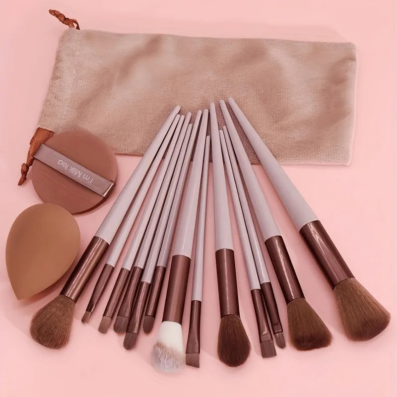 1/13/14/15PCS Professional Makeup Brush Set, Soft Synthetic Hair Foundation Powder Blush Eyeshadow Brushes, Complete Cosmetic Ma