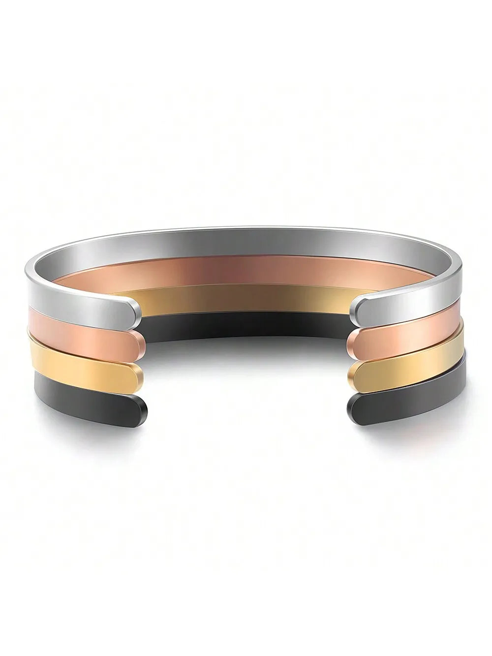 5mm Customized Coordinates Cuff Stainless Steel Bracelets for Womens Mens Personnalisé Engrave Brushed Matte Adjustable Bangles