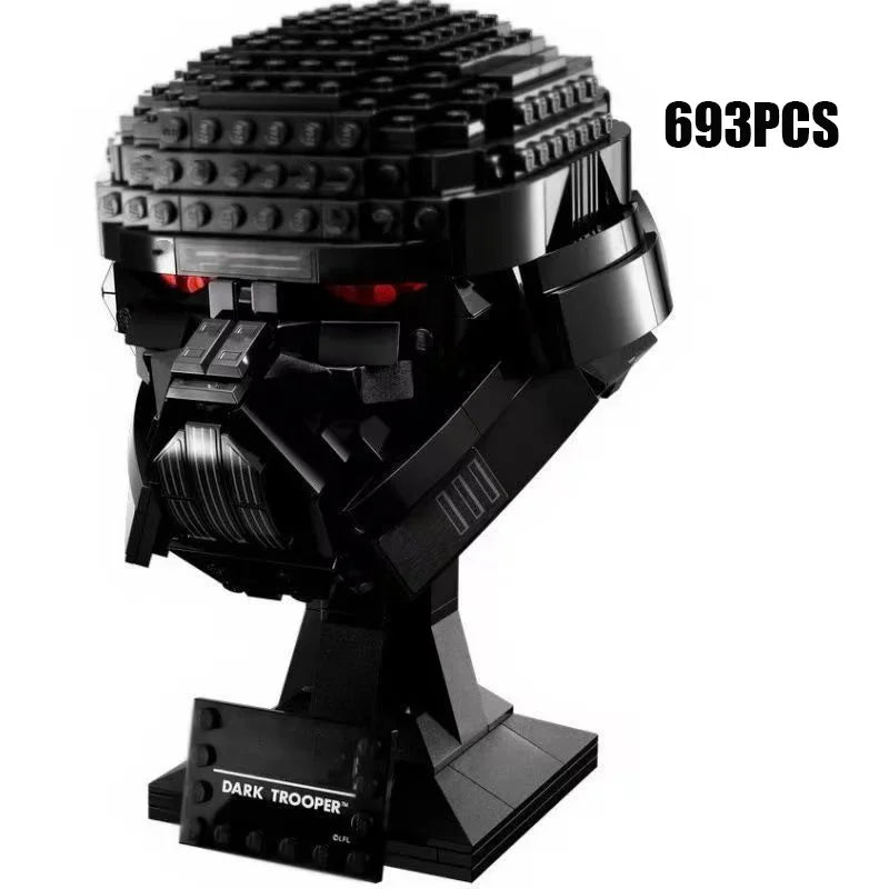 Space Wars Galaxy Warriors Helmet Building Blocks 75327 TIE Fighter Pilot Darth Vader The Mandalorian Luke Hat Bricks Toys Gifts