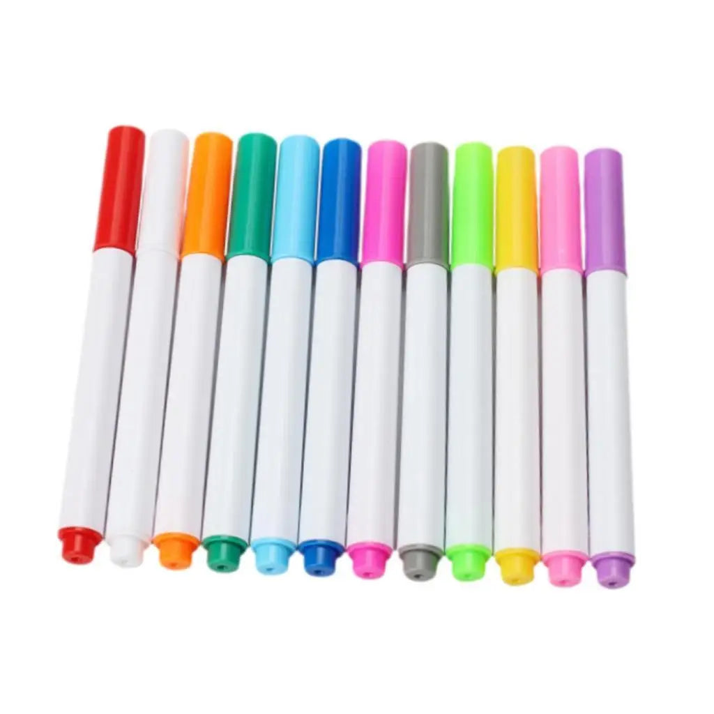 12x Liquid Chalk Markers Kit Wet Erase Blackboard Signs for Leathers