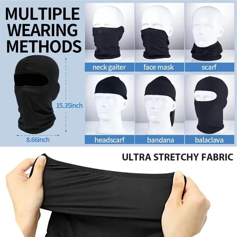 1/4pcs Ski Mask for Men Full Face Mask Balaclava Black Ski Masks Covering Neck Gaiter