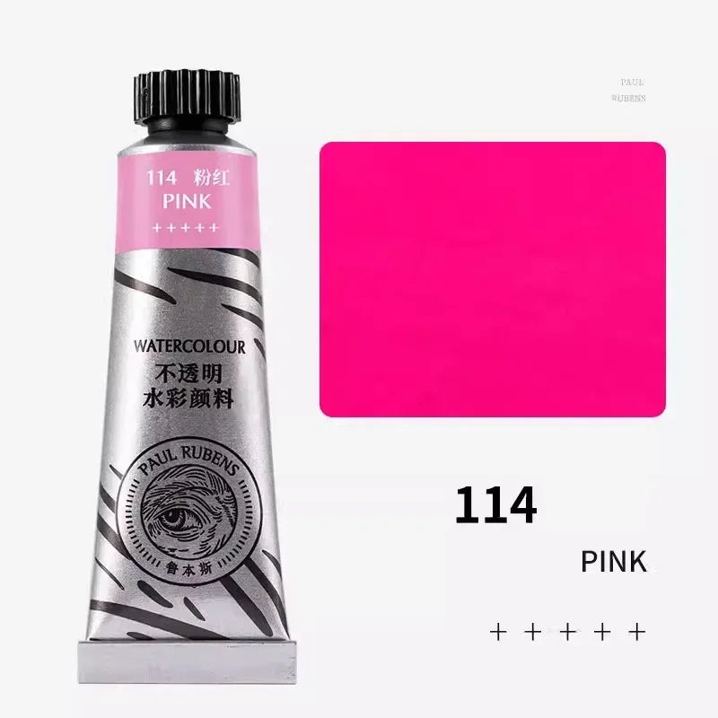 Paul Rubens 36 Colors Non-transparent Watercolor Paint Tube 15ml Professional Watercolour For Painting Anime Art Supplies
