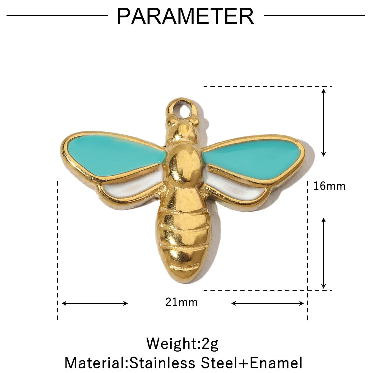 3pcs/Lot Enamel Elephant Hamsa Hand Stainless Steel DIY Charms Turtle Bee Neaclace Pendant Jewelry Accessory