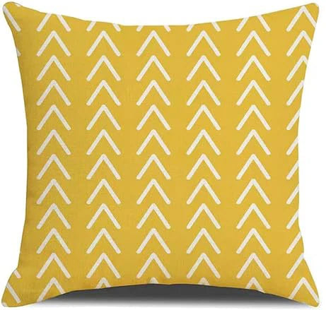 Cushion cover 45x45 cm square yellow geometric letters modern decorative cushion cover for pillows living room sofa home decor