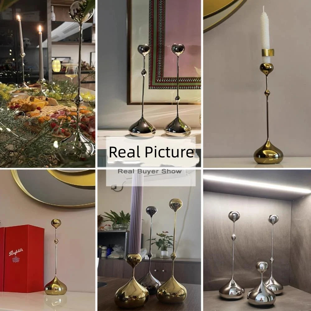 Luxury Gold Candle Holders, Elegant Candlestick For Wedding/Festival Dinner Table Centerpiece Decor Home Hotel Bar Ornaments